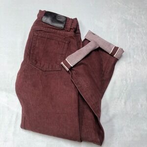 Naked & Famous Selvedge Jeans Men 31x32 Pomegranate‎ Denim Japanese Selvedge Red